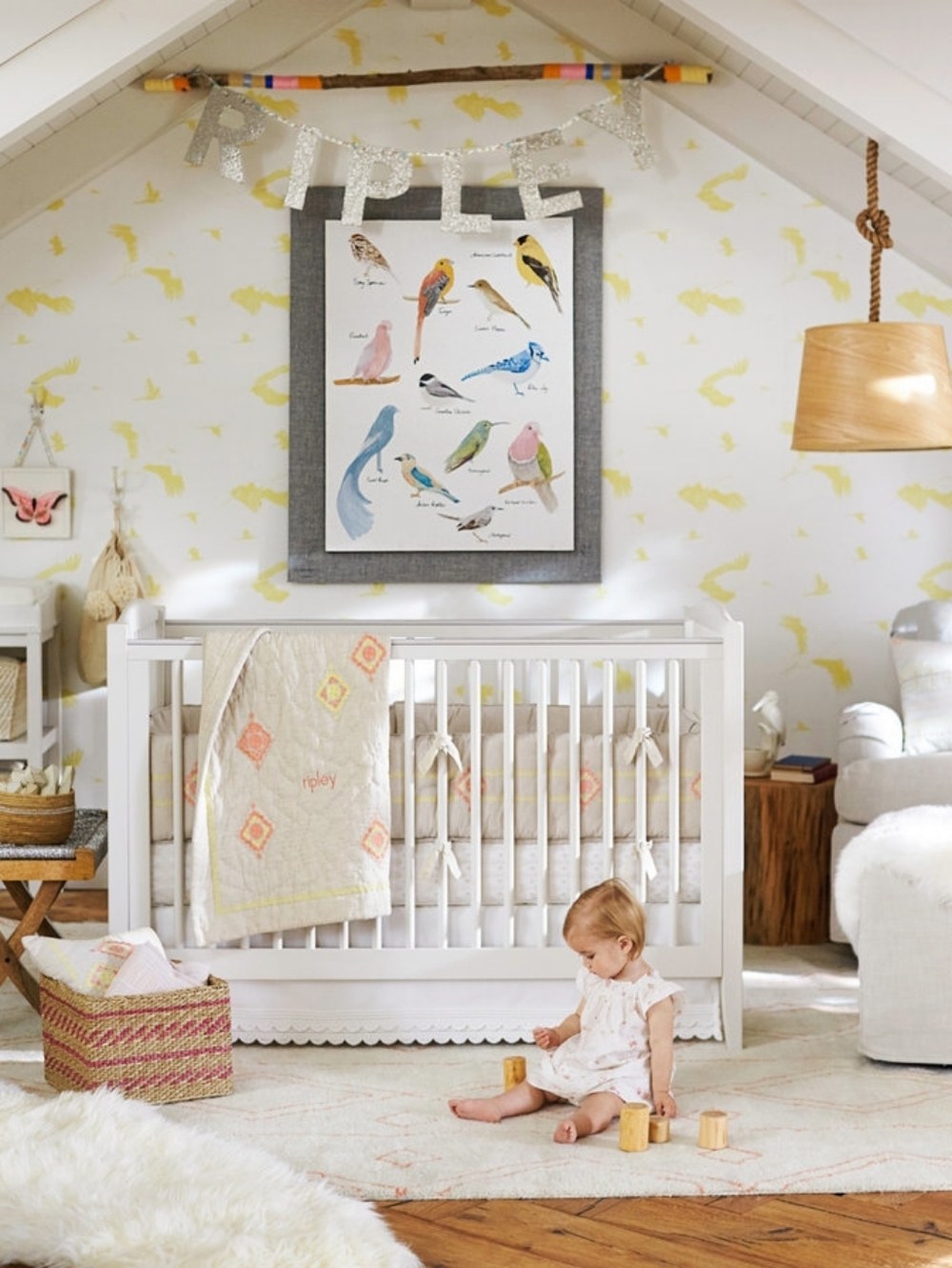 Jenni Kayne x Pottery Barn Kids Baby Geometric Print Fitted Sheet Crib Sheet NEW